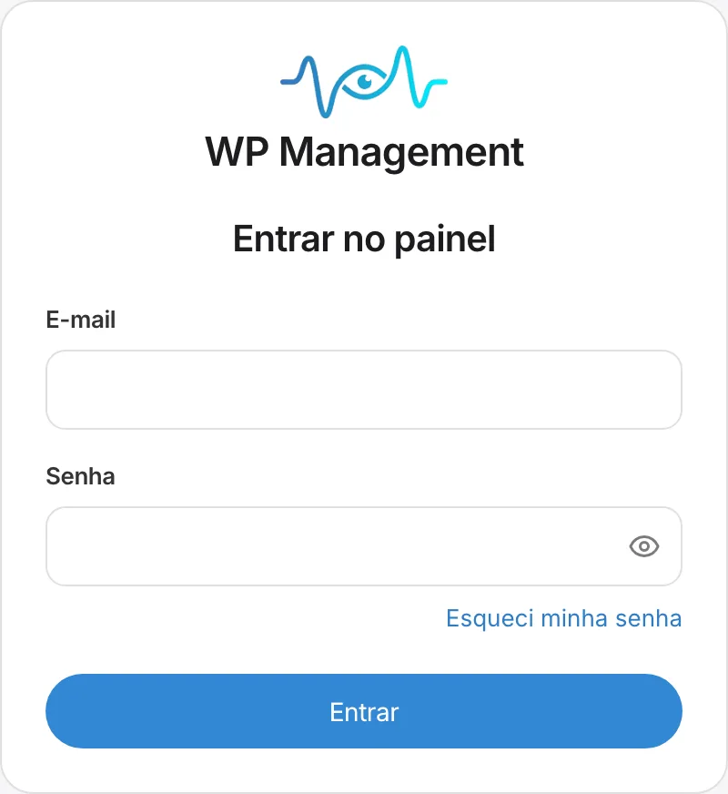 Tela de login do painel e do portal
